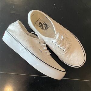 Vans Women's White Canvas Sneakers
